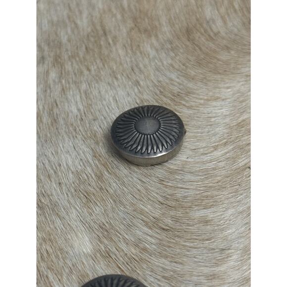 Native American Sterling Silver Concho Flower Cluster Button Cover Denim~ONE - Picture 3 of 8